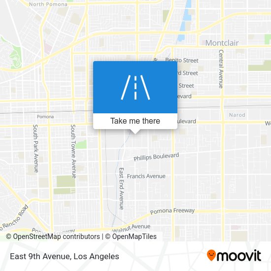 Mapa de East 9th Avenue