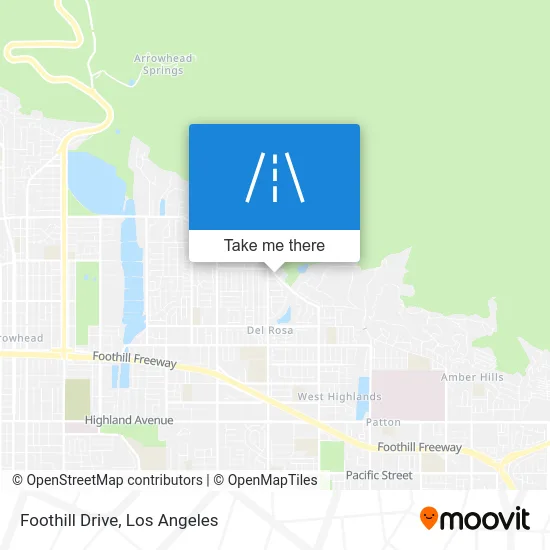 Foothill Drive map