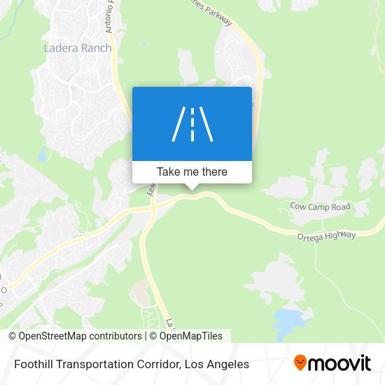 Foothill Transportation Corridor map