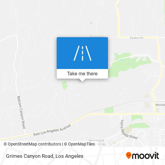 Grimes Canyon Road map