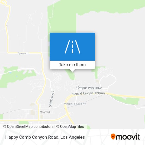 Mapa de Happy Camp Canyon Road