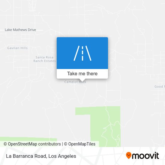 La Barranca Road map