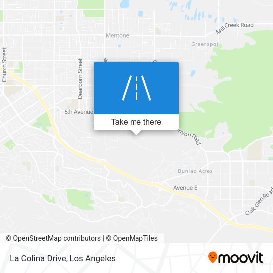 La Colina Drive map