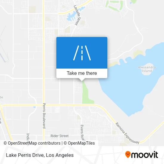 Lake Perris Drive map
