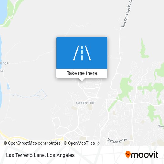 Mapa de Las Terreno Lane