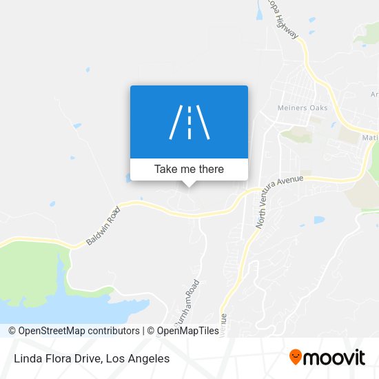 Linda Flora Drive map