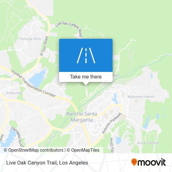 Live Oak Canyon Trail map