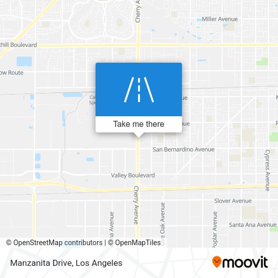 Manzanita Drive map