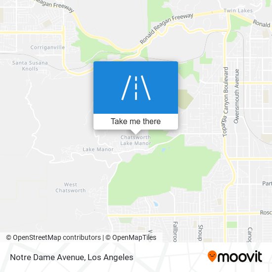 Mapa de Notre Dame Avenue