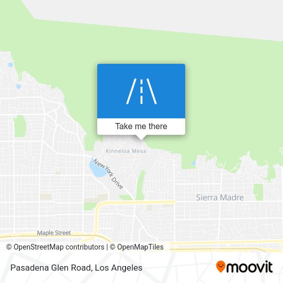 Mapa de Pasadena Glen Road