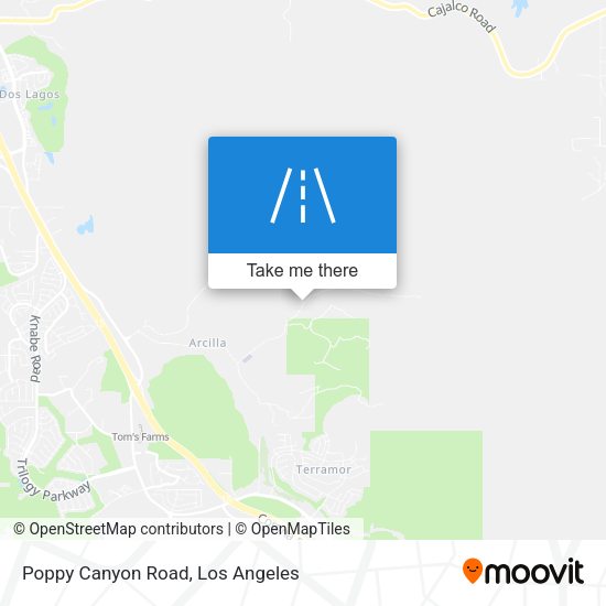 Mapa de Poppy Canyon Road