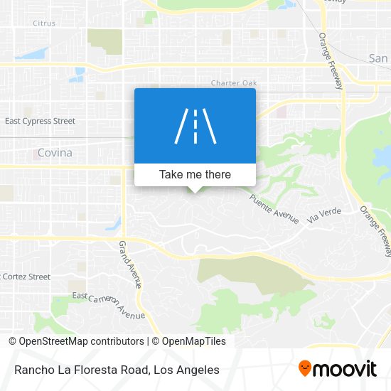 Rancho La Floresta Road map