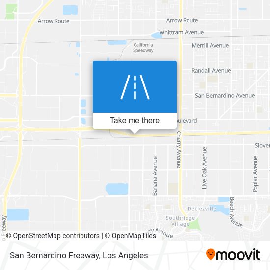 San Bernardino Freeway map