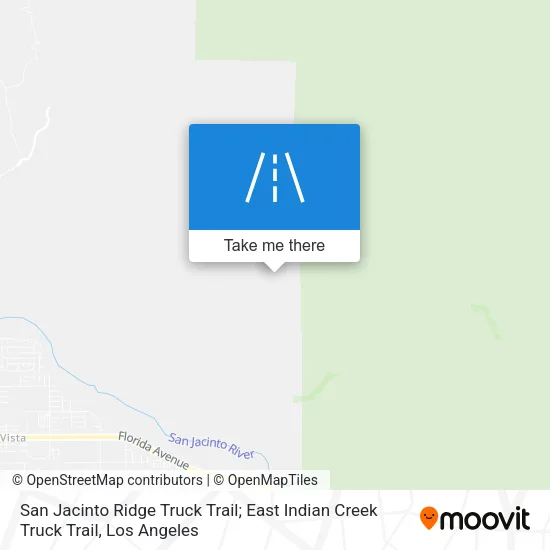 San Jacinto Ridge Truck Trail; East Indian Creek Truck Trail map