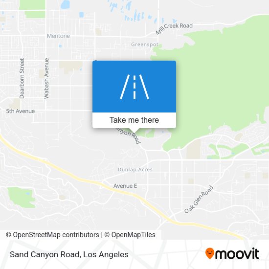 Sand Canyon Road map