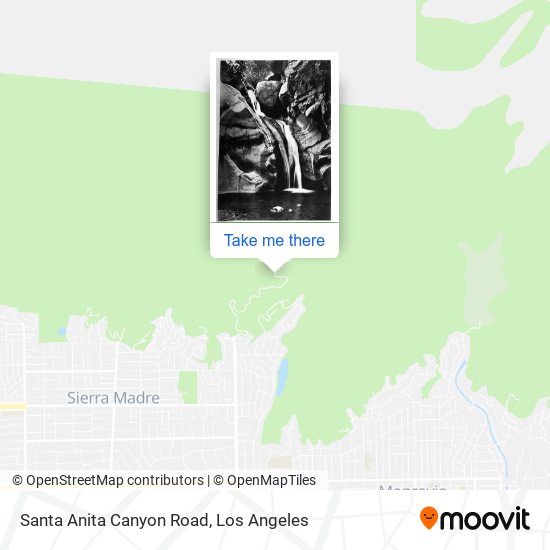 Santa Anita Canyon Road map