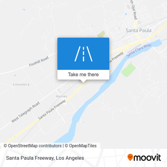 Mapa de Santa Paula Freeway