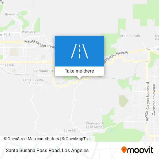 Santa Susana Pass Road map