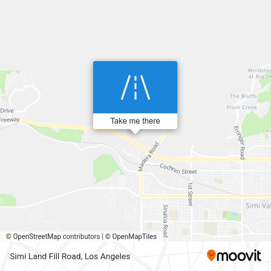 Simi Land Fill Road map