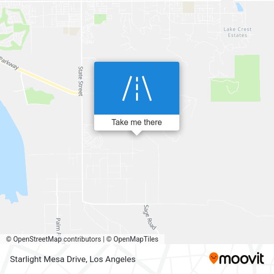 Starlight Mesa Drive map