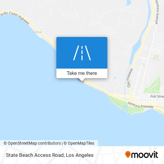 State Beach Access Road map