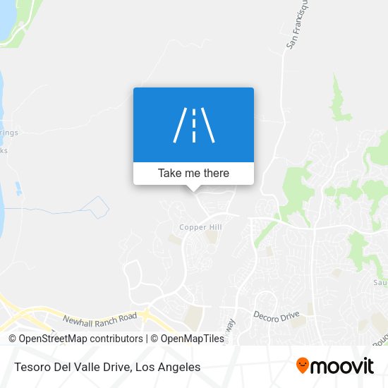 Tesoro Del Valle Drive map