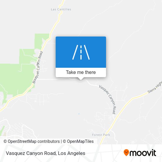 Mapa de Vasquez Canyon Road