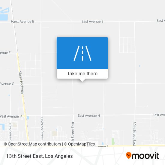 13th Street East map