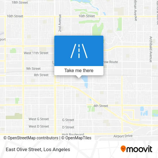 East Olive Street map