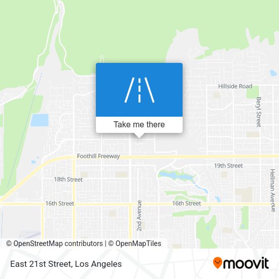 East 21st Street map