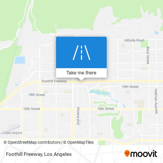Mapa de Foothill Freeway