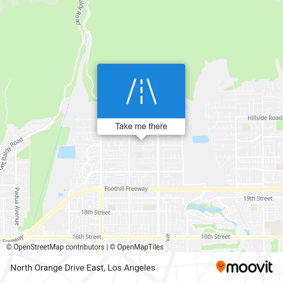 North Orange Drive East map