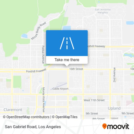 San Gabriel Road map