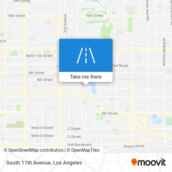 Mapa de South 11th Avenue