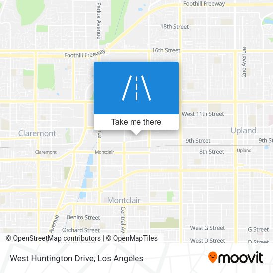 West Huntington Drive map