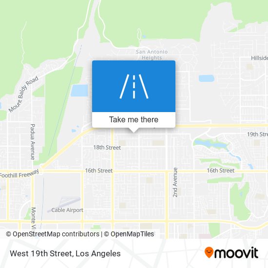 West 19th Street map
