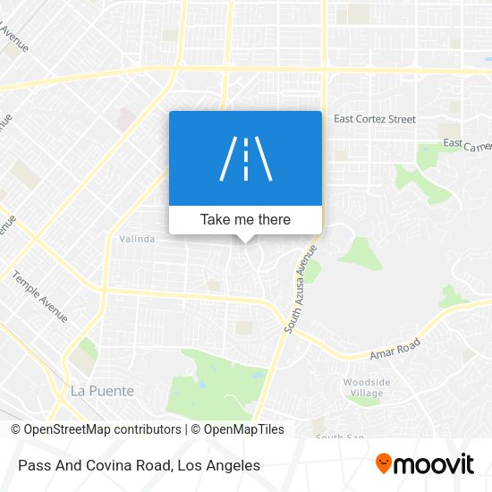 Pass And Covina Road map