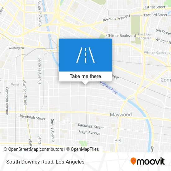 South Downey Road map