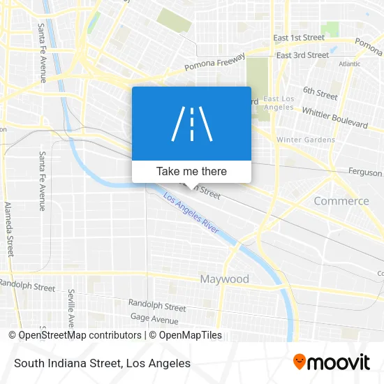 South Indiana Street map