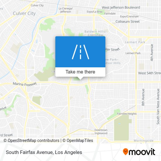 South Fairfax Avenue map