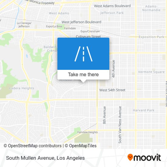 South Mullen Avenue map