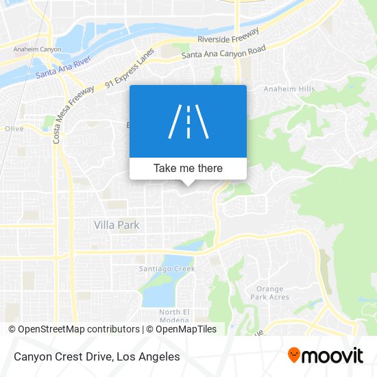 Mapa de Canyon Crest Drive