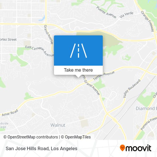 San Jose Hills Road map