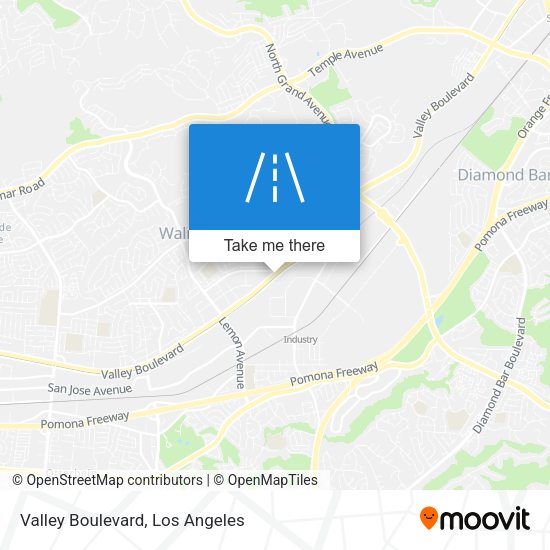 Valley Boulevard map