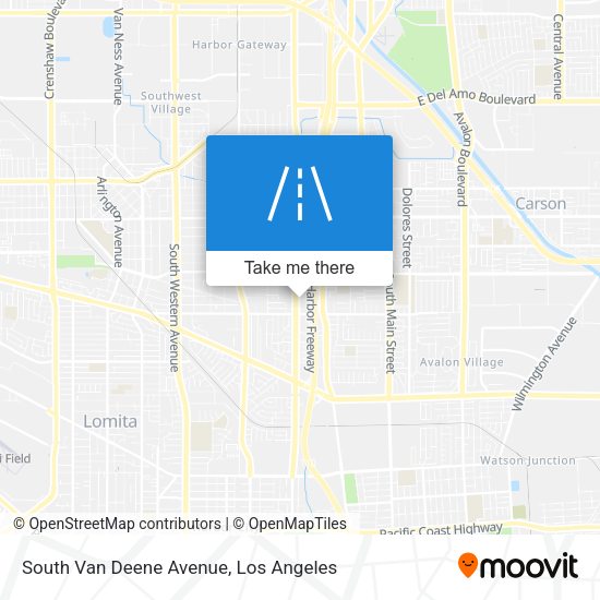 South Van Deene Avenue map