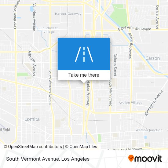 South Vermont Avenue map