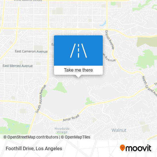 Foothill Drive map