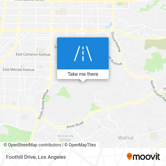 Foothill Drive map