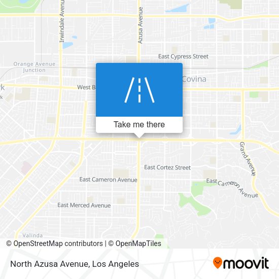 North Azusa Avenue map