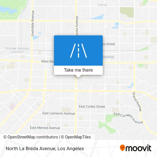 North La Breda Avenue map